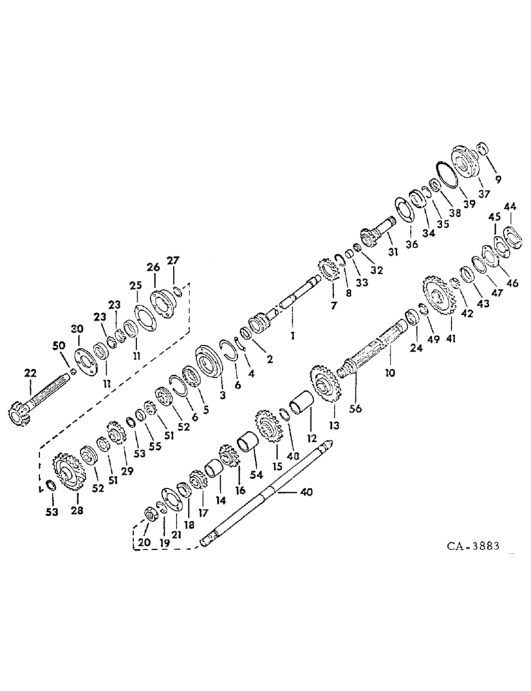 Схема запчастей Case IH 3788 - (07-20) - DRIVE TRAIN, SPEED TRANSMISSION, IN CLUTCH HOUSING, 3788 TRACTORS (04) - Drive Train