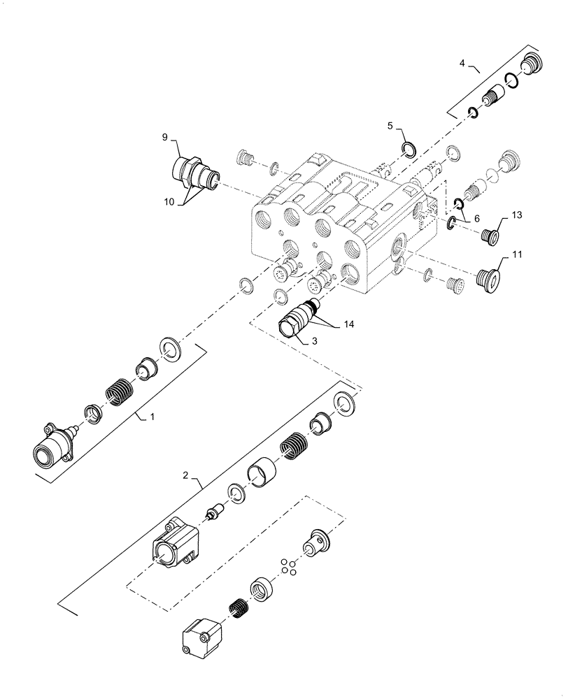 Схема запчастей Case IH LX720 - (35.355.AC[02]) - HYDRAULIC CONTROL VALVE (35) - HYDRAULIC SYSTEMS