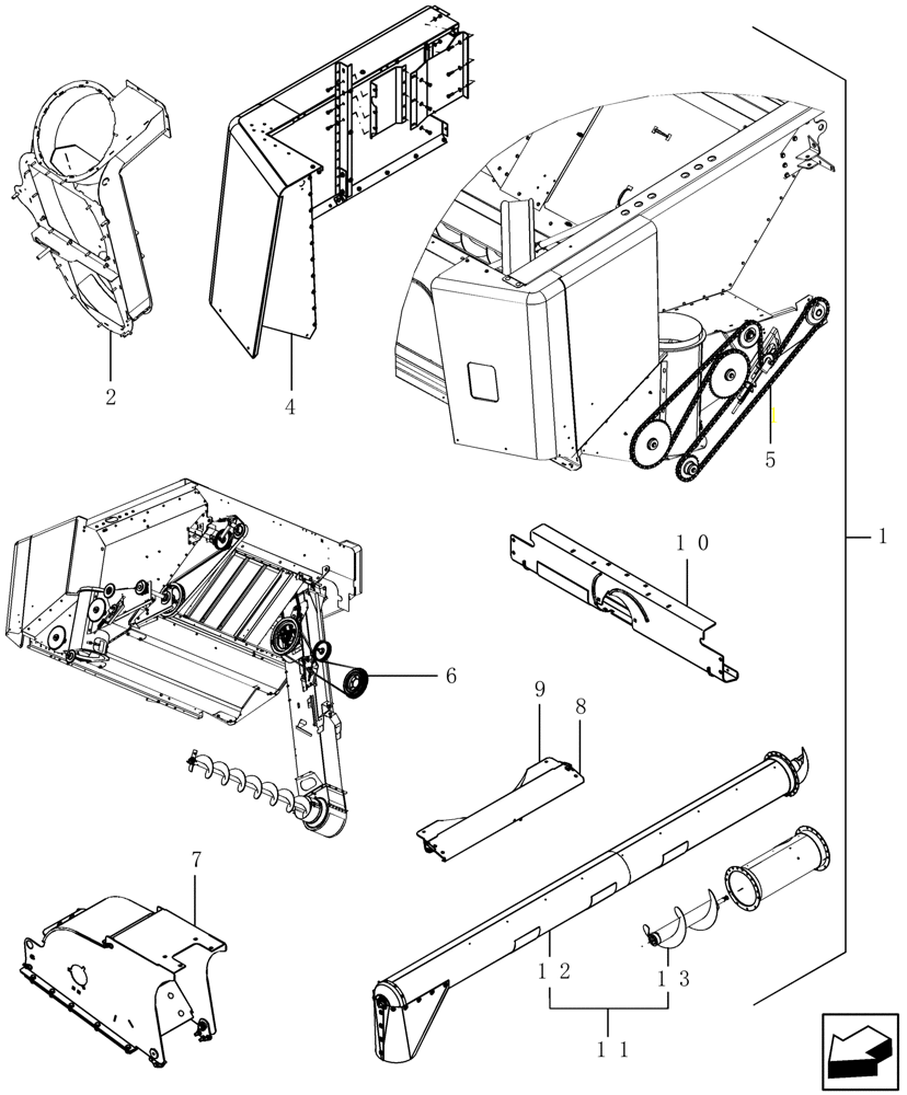 Схема запчастей Case IH 7010 - (80.101.36) - KIT, HIGH WEAR CAMPAIGN - 7010/8010 (80) - CROP STORAGE/UNLOADING