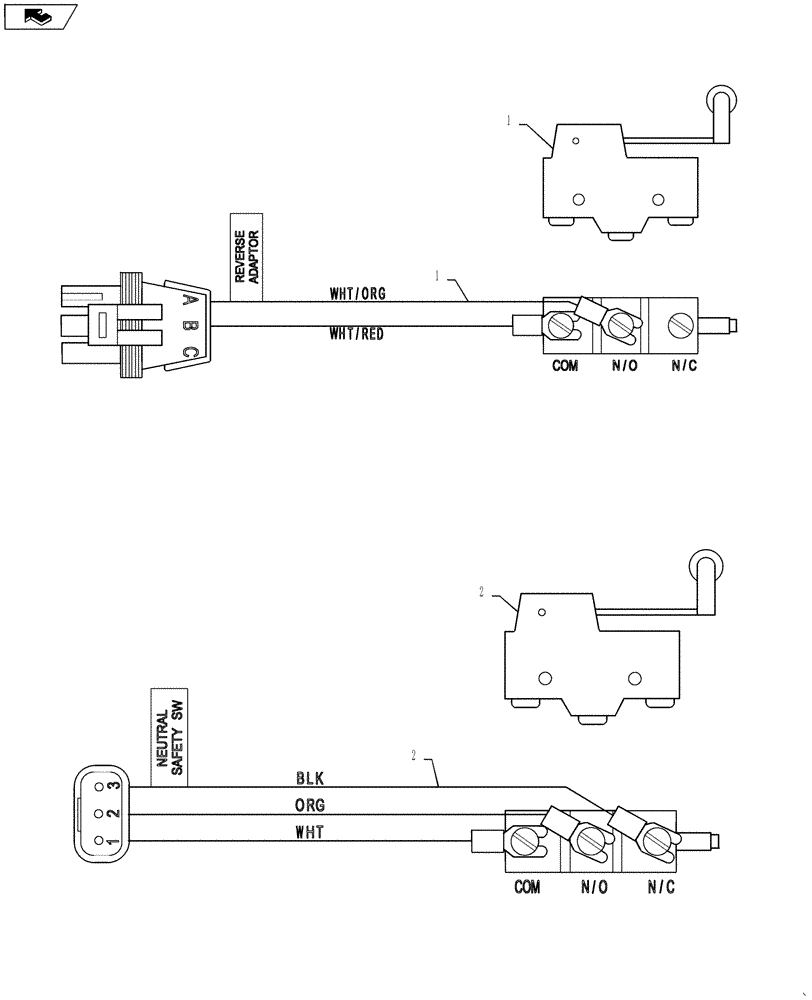 Схема запчастей Case IH 4420 - (01-039) - NEUTRAL SAFETY AND REVERSE SWITCH Cab Interior