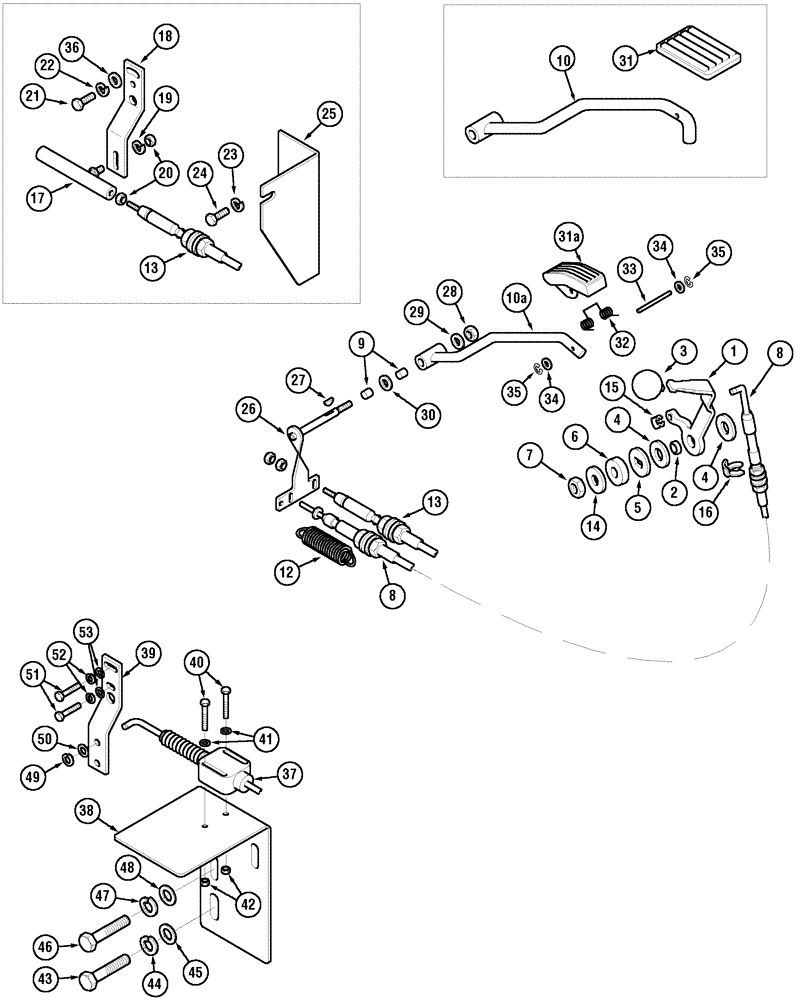 Схема запчастей Case IH MX170 - (03-07) - THROTTLE CONTROL (10) - ENGINE