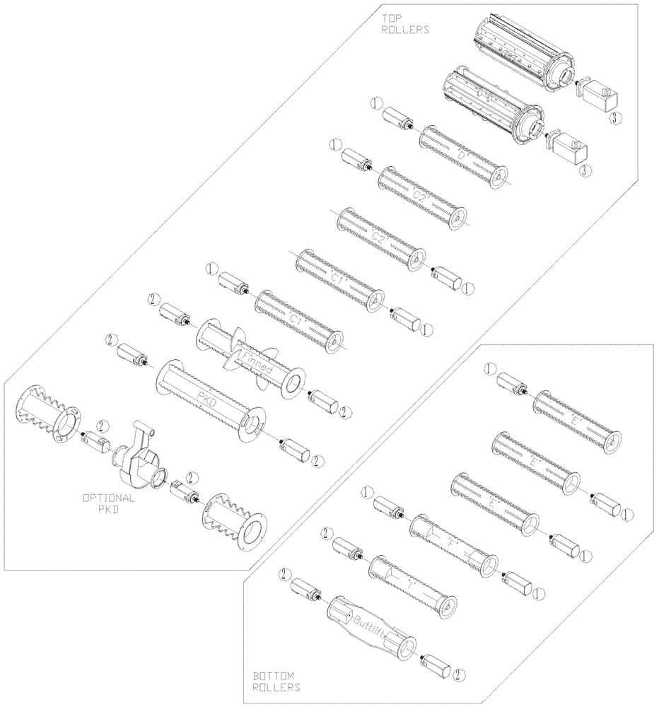 Схема запчастей Case IH A7000 - (B01.03[01]) - Hydraulic Motors {Rollers and Chopper} {Location} (07) - HYDRAULICS