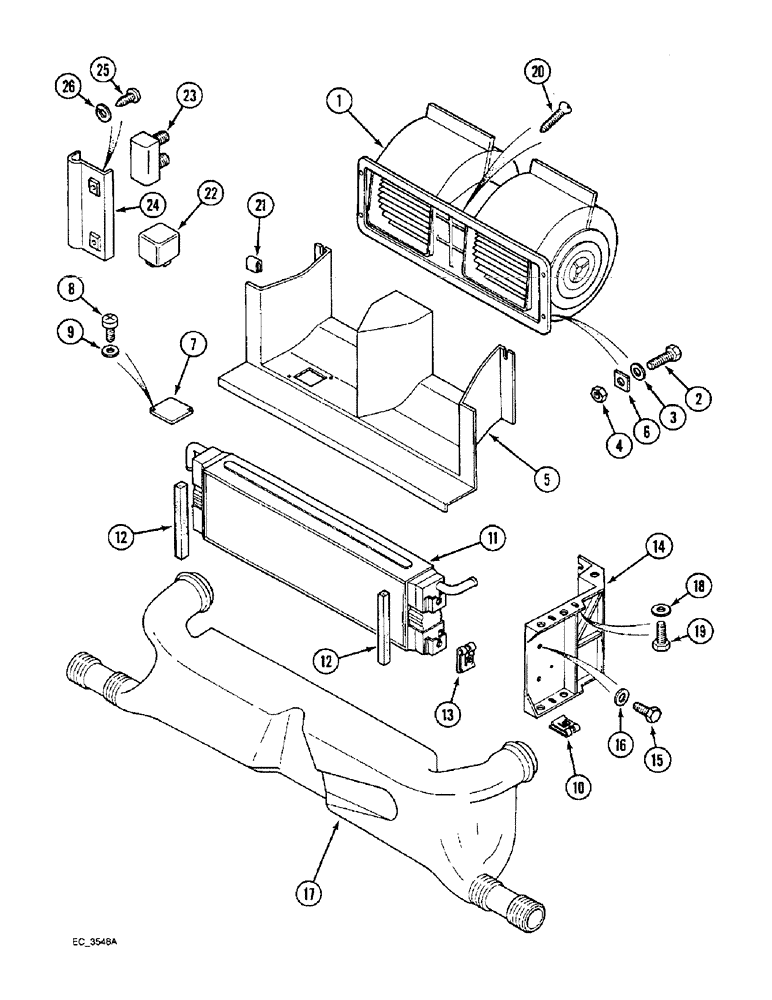 Схема запчастей Case IH 4240 - (9-068) - CAB, HEATER ASSEMBLY (09) - CHASSIS/ATTACHMENTS