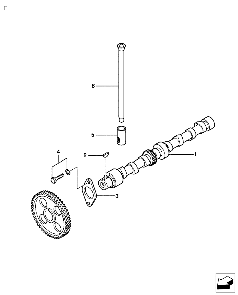 Схема запчастей Case IH FARMALL 35B - (10.106.01) - CAMSHAFT (10) - ENGINE