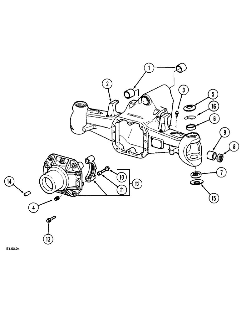 Схема запчастей Case IH 2120 - (6-084) - AXLE HOUSING - MFD, LATE MODELS (06) - POWER TRAIN