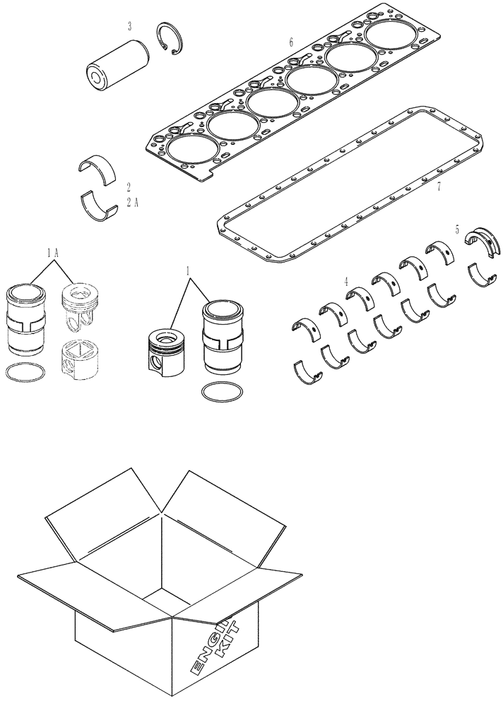 Схема запчастей Case IH MAGNUM 275 - (02-27A) - KIT ENGINE OVERHAUL, MAGNUM 275 (02) - ENGINE