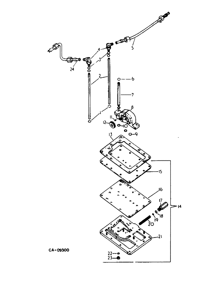 Схема запчастей Case IH 584 - (10-27) - HYDRAULIC PUMP AND CONNECTIONS, TRACTORS WITH FORWARD AND REVERSE (07) - HYDRAULICS