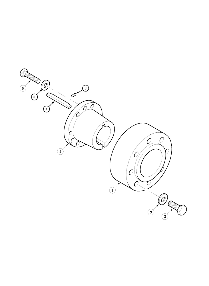 Схема запчастей Case IH 5130 - (6-112) - WHEELS, CLAMPING DEVICE FOR BAR AXLE, CLAMP, HUB VERSION (06) - POWER TRAIN