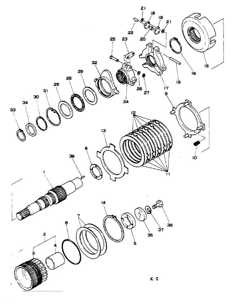 Схема запчастей Case IH 784 - (07-50) - DRIVE TRAIN, P.T.O. CLUTCH, ALL WHEEL DRIVE, KIMCO AXLE (04) - Drive Train