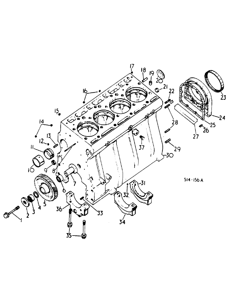 Схема запчастей Case IH HYDRO 84 - (12-26) - POWER, CRANKCASE AND RELATED PARTS Power