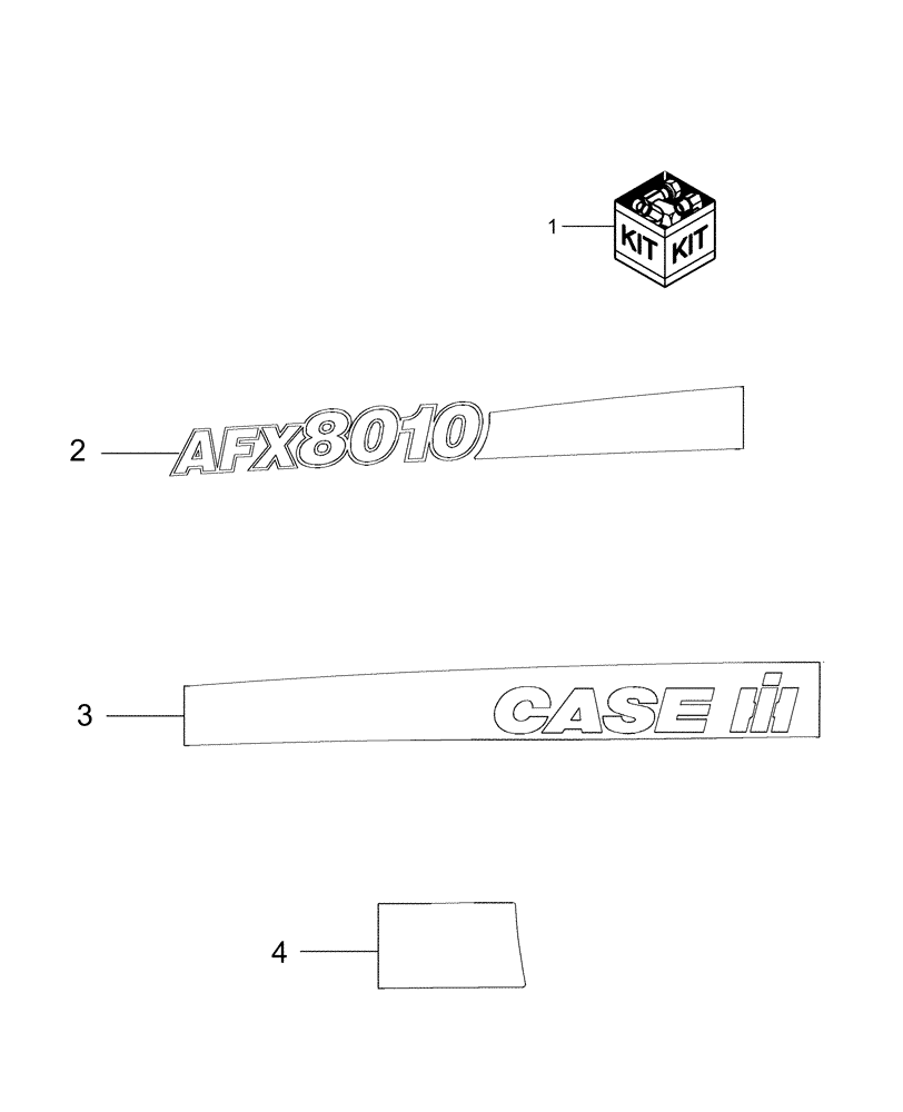 Схема запчастей Case IH AFX8010 - (E.60.A.01[1]) - DECALS, L.H. SIDE E - Body and Structure