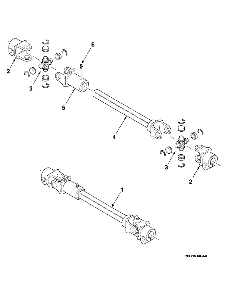 Схема запчастей Case IH 8840 - (2-16) - U-JOINT ASSEMBLY - 14 FOOT (UPPER HAY CONDITIONER DRIVE) (58) - ATTACHMENTS/HEADERS