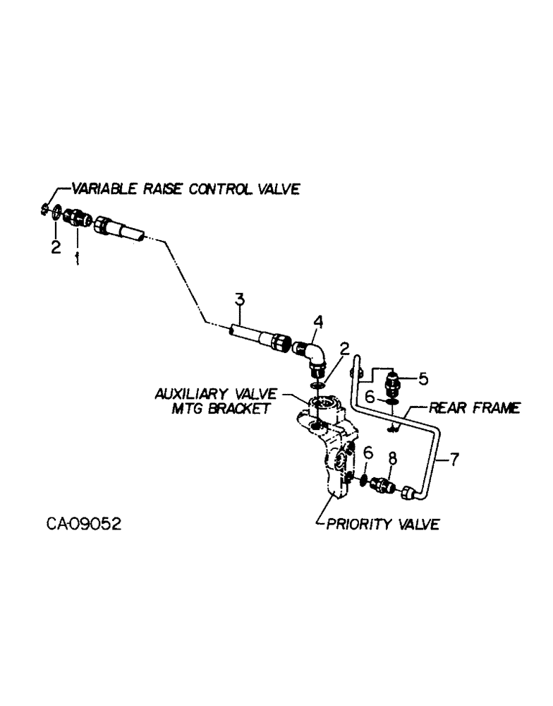 Схема запчастей Case IH 7488 - (10-40) - HYDRAULICS, DRAFT CONTROL SUPPLY AND SIGNAL TUBES (07) - HYDRAULICS