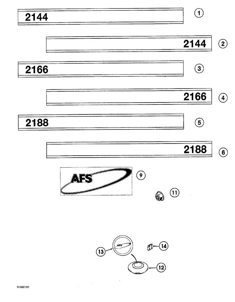 Схема запчастей Case IH AFS - (02-42) - DECALS (90) - PLATFORM, CAB, BODYWORK AND DECALS