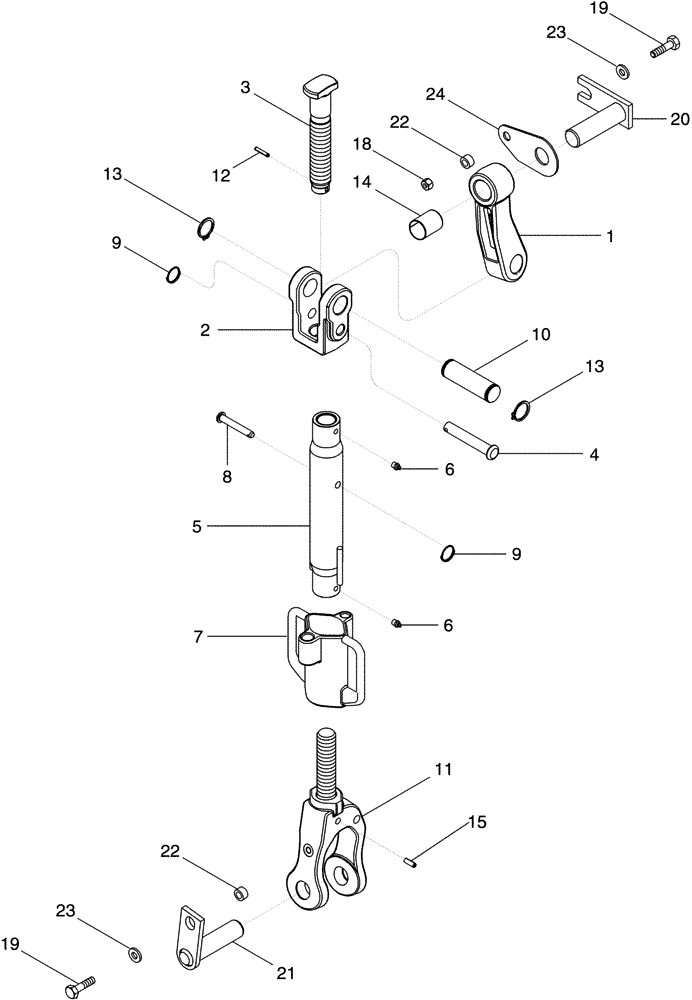 Схема запчастей Case IH MX230 - (09-56) - HITCH - LIFT LINKS (09) - CHASSIS/ATTACHMENTS