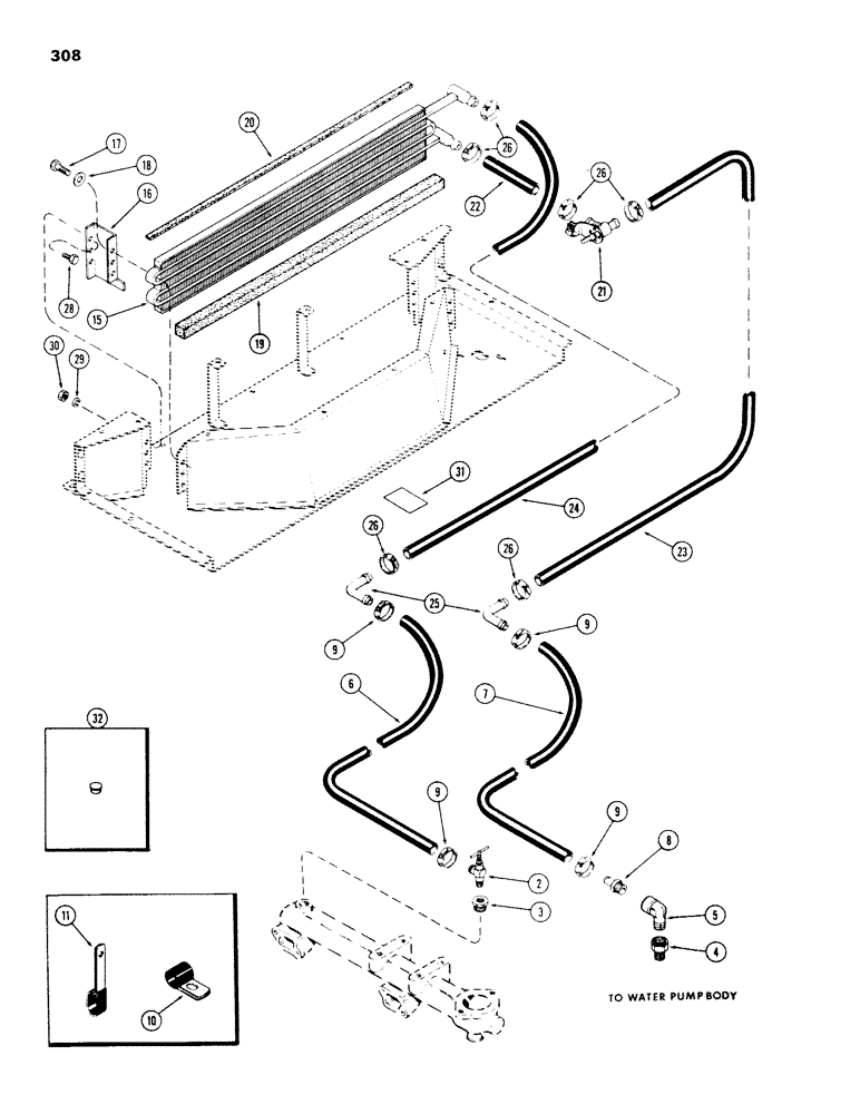 Схема запчастей Case IH 970 - (308) - CAB, PLENUM, WITH HEATER, BETTENDORF (09) - CHASSIS/ATTACHMENTS