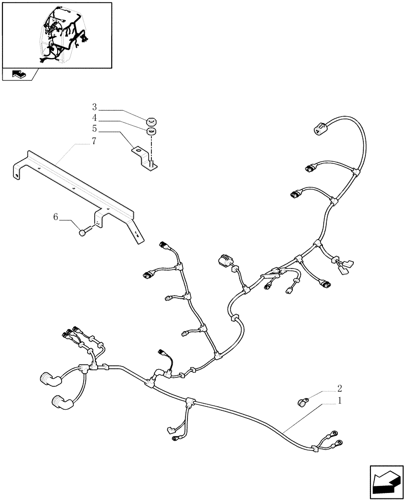 Схема запчастей Case IH PUMA 125 - (1.75.4[03]) - FRONT MAIN CABLE (06) - ELECTRICAL SYSTEMS