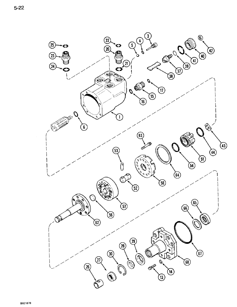 Схема запчастей Case IH 7120 - (5-22) - STEERING PUMP ASSEMBLY, TRW PUMP, IF EQUIPPED, TWO WHEEL DRIVE (05) - STEERING