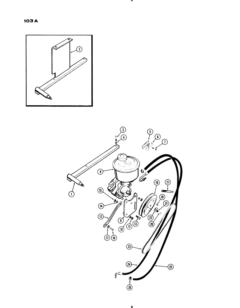 Схема запчастей Case IH 730 SERIES - (103A) - POWER STEERING PUMP ATTACHMENTS, GEN. PURP. AND HI-CLR. (05) - STEERING