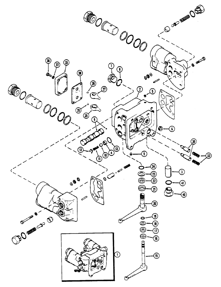 Схема запчастей Case IH 2670 - (358) - A147433 REMOTE HYDRAULIC VALVE, WITHOUT RELIEF VALVE, FIRST USED TRACTOR SN 8826987 (08) - HYDRAULICS