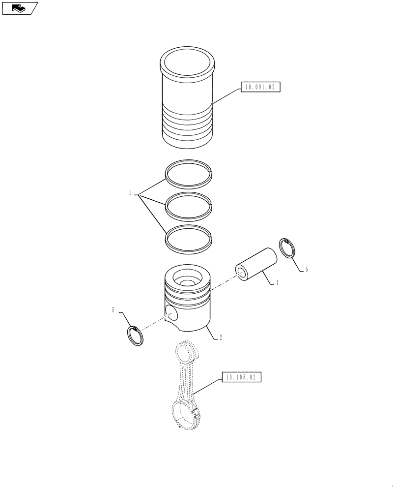 Схема запчастей Case IH F3BFE613B A001 - (10.105.01) - PISTON - ENGINE (5801372229) (10) - ENGINE