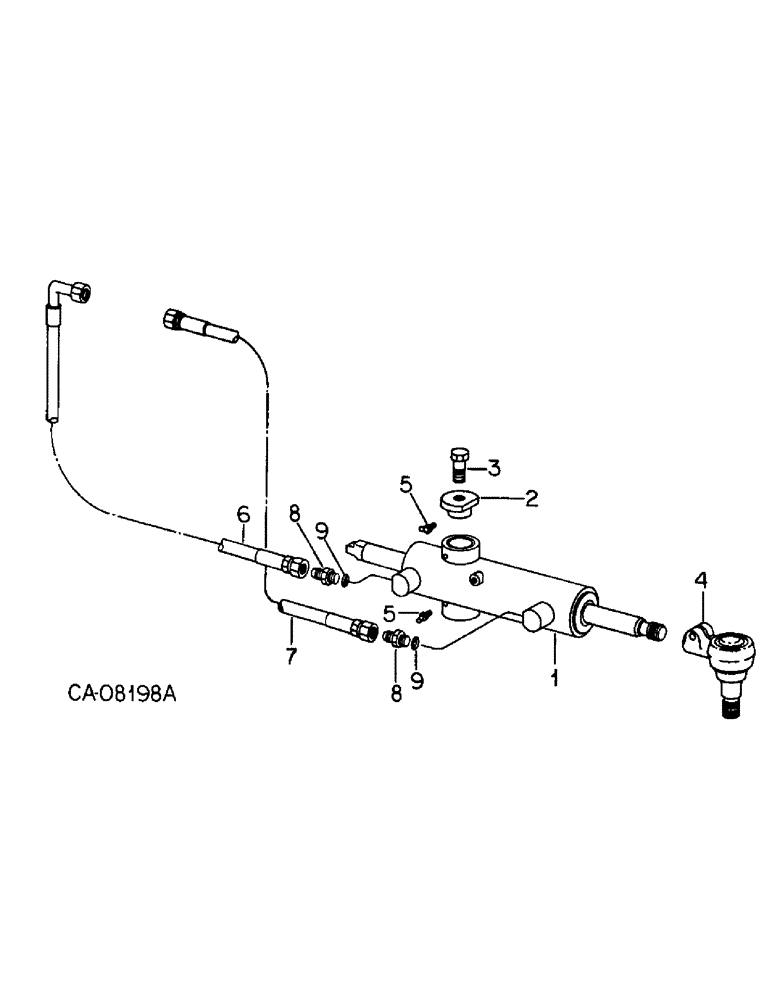 Схема запчастей Case IH 3488 - (10-11) - HYDRAULICS, POWER STEERING CYLINDER & CONNECTIONS, TRACTORS W/ALL WHEEL DRIVE W/ 2-PIECE DRIVE SHAFT (07) - HYDRAULICS