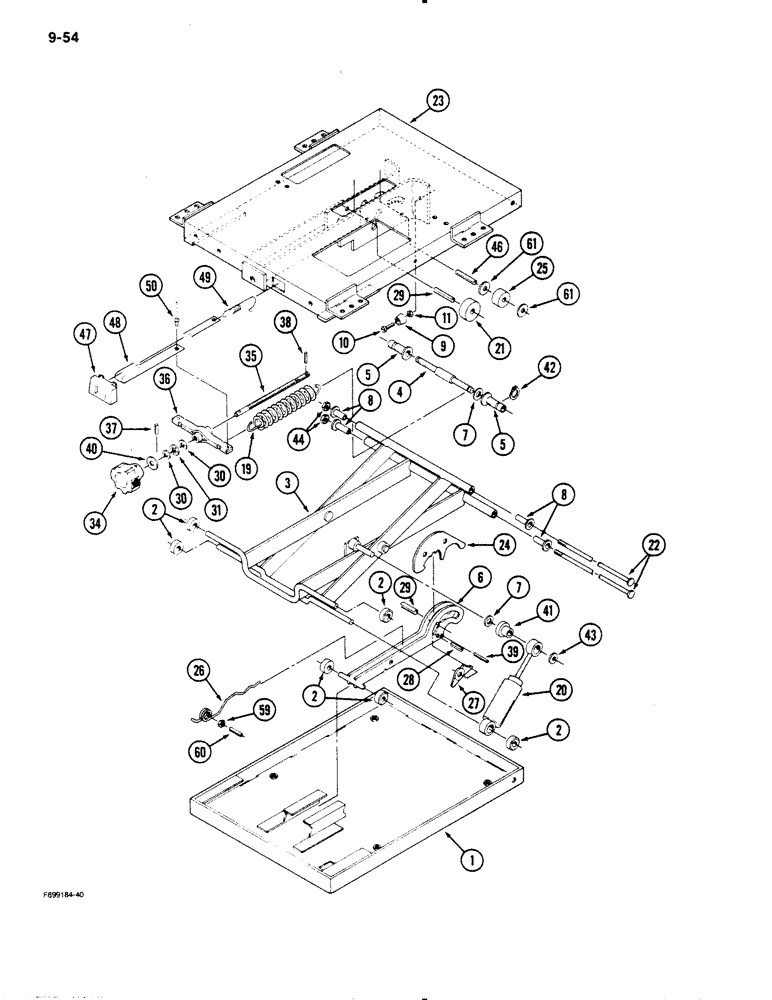 Схема запчастей Case IH 9110 - (9-54) - VINYL SEAT, MECHANICAL SUSPENSION (09) - CHASSIS/ATTACHMENTS