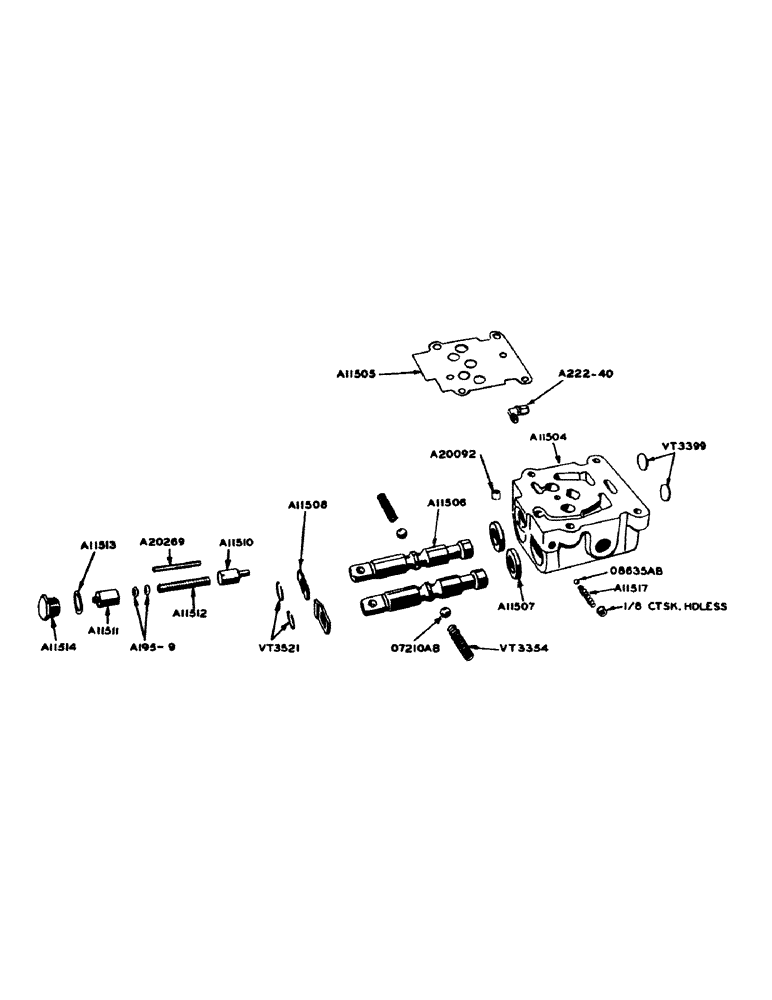 Схема запчастей Case IH 700 - (106) - TORQUE CONVERTER CONTROL VALVE PARTS (06) - POWER TRAIN