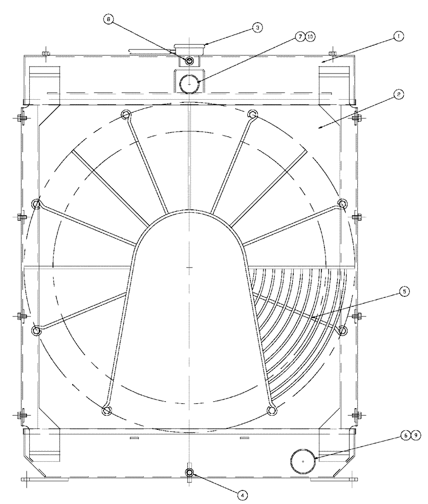 Схема запчастей Case IH 3185 - (03-042) - RADIATOR ASSEMBLY (01) - ENGINE