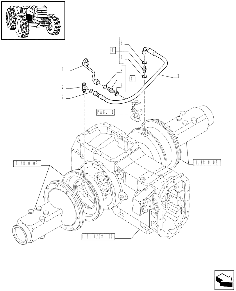 Схема запчастей Case IH MAXXUM 115 - (1.32.8/03[03A]) - 113 L/MIN CCLS PUMP FOR (CL.3) FRONT AXLE - PUMPS FOR HYDRAULIC SYSTEM AND LIFT - D6562 (VAR.330835-331836-332836-333836-335836 / 743744) (03) - TRANSMISSION