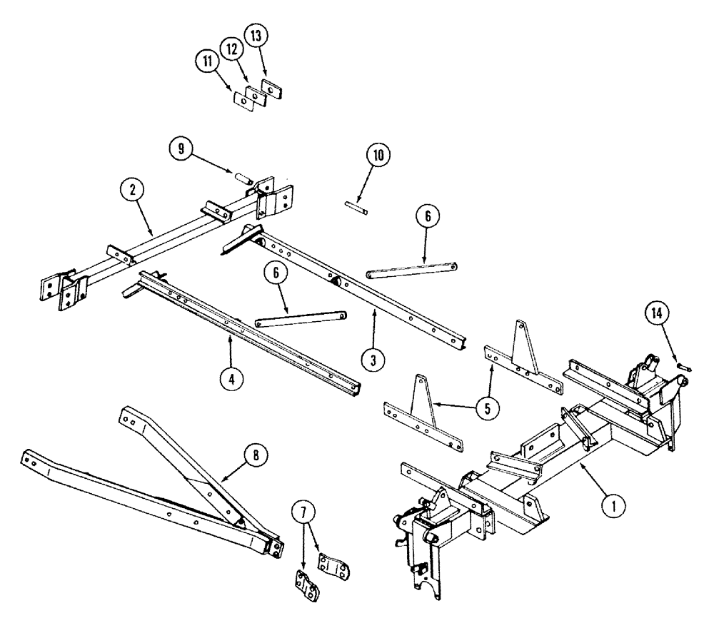 Схема запчастей Case IH 568 - (9-02) - MAIN FRAME, 6 ROW FOLDING (09) - CHASSIS/ATTACHMENTS