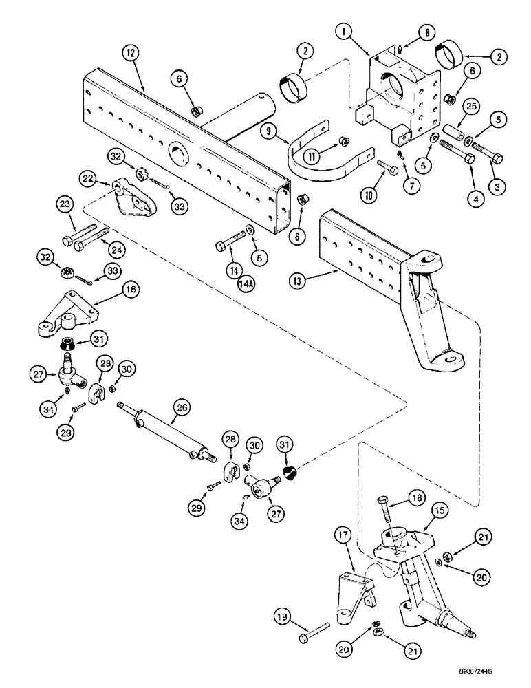 Схема запчастей Case IH 2188 - (5-12) - STEERING AXLE, ADJUSTABLE (04) - STEERING