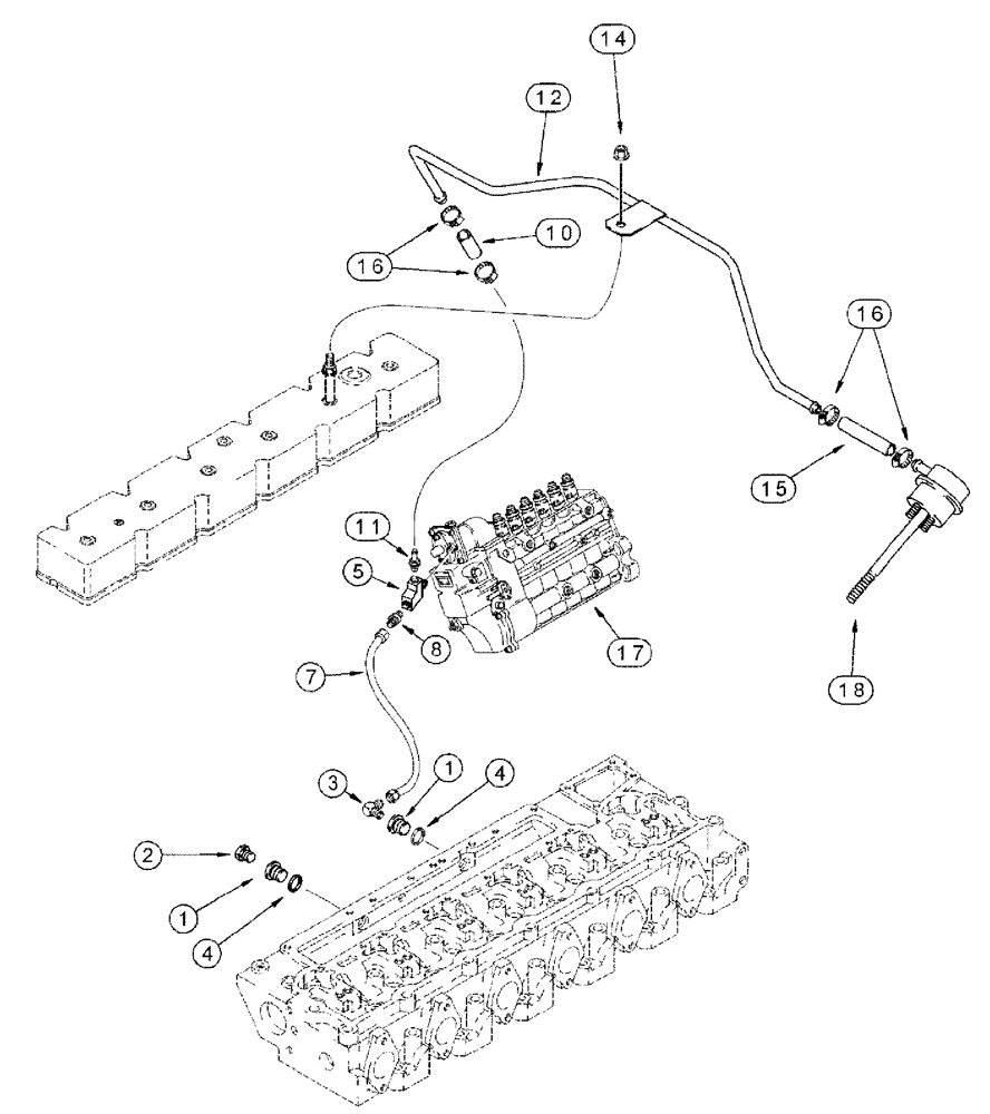 Схема запчастей Case IH SPX4260 - (03-026) - ANEROID AND WASTEGATE SYSTEM (01) - ENGINE