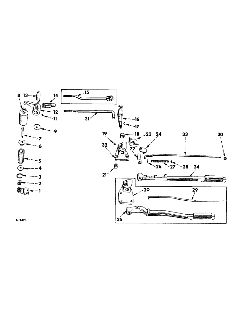 Схема запчастей Case IH 340 - (136) - REAR FRAME & DRIVING MECHANISMS, IND. POWER TAKE-OFF, PLANETARY TYPE, OPERATING HANDLE & CONNECTIONS Rear Frame & Driving Mechanisms