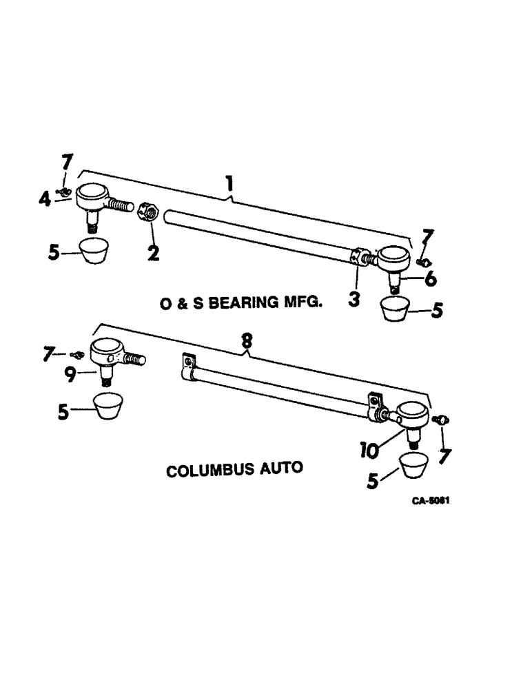 Схема запчастей Case IH 815 - (14-06) - SUSPENSION, ROD STEERING AXLE TIE, FIXED AXLE Suspension