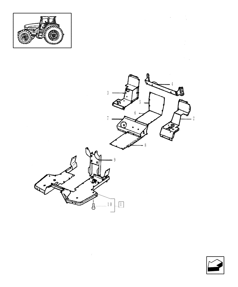 Схема запчастей Case IH JX75 - (1.87.0[07]) - PLATFORM (08) - SHEET METAL