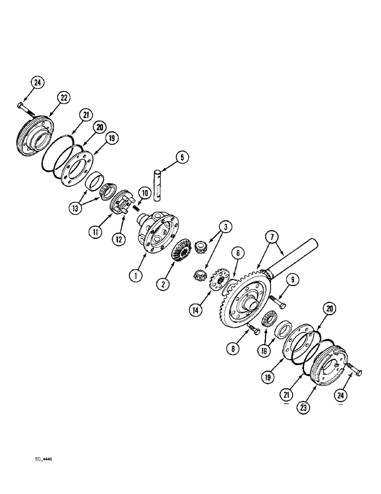 Схема запчастей Case IH 3230 - (6-048) - DIFFERENTIAL (06) - POWER TRAIN