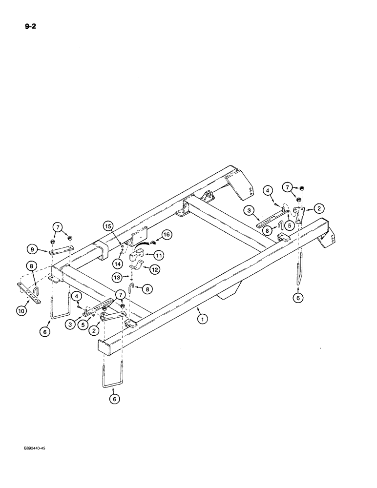 Схема запчастей Case IH 780 - (9-02) - MAIN FRAME (09) - CHASSIS/ATTACHMENTS