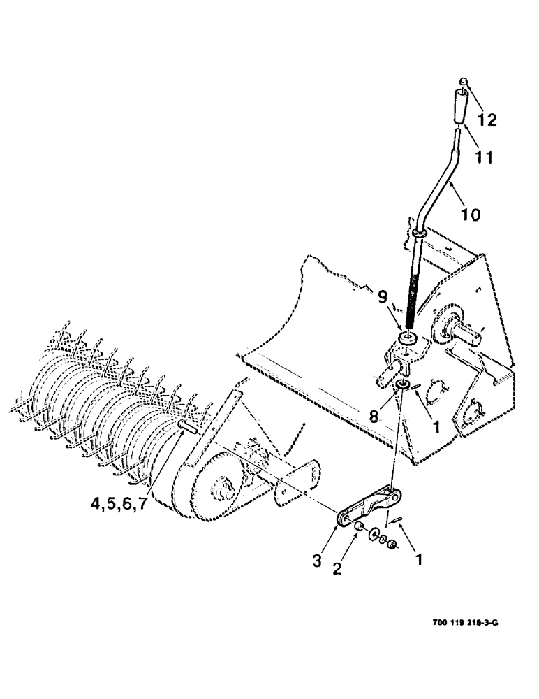 Схема запчастей Case IH 8545 - (3-12) - PICKUP LIFT ASSEMBLY Pickup