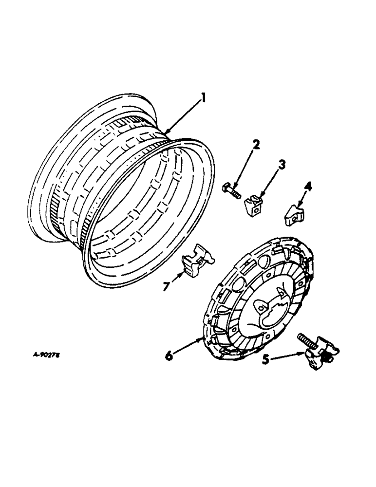 Схема запчастей Case IH 806 - (L-07) - WHEELS & WHEEL WEIGHTS, REAR WHEELS, WEDGE TYPE Wheels & Wheel Weights