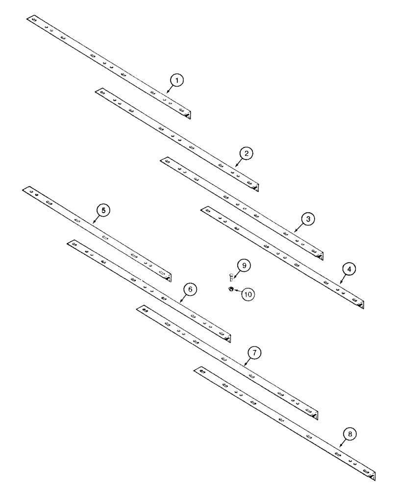 Схема запчастей Case IH 770 - (09-10) - SCRAPER ANGLES, P.I.N. 18101 AND AFTER (09) - CHASSIS/ATTACHMENTS