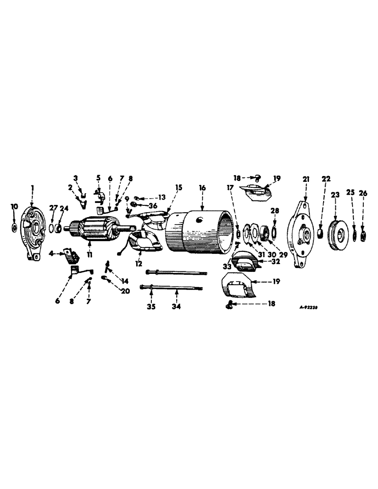 Схема запчастей Case IH 154 - (08-03) - ELECTRICAL, MOTOR GENERATOR (06) - ELECTRICAL