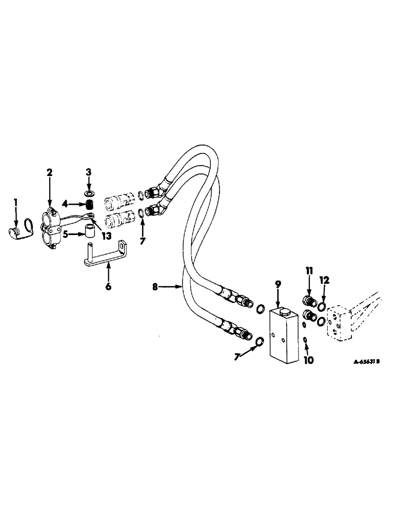 Схема запчастей Case IH 2404 - (110) - HYDRAULIC SYSTEM, HYDRAULIC REMOTE CONTROL, FOR TRACTORS W/REAR HYDRAULIC MANIFOLD (07) - HYDRAULIC SYSTEM