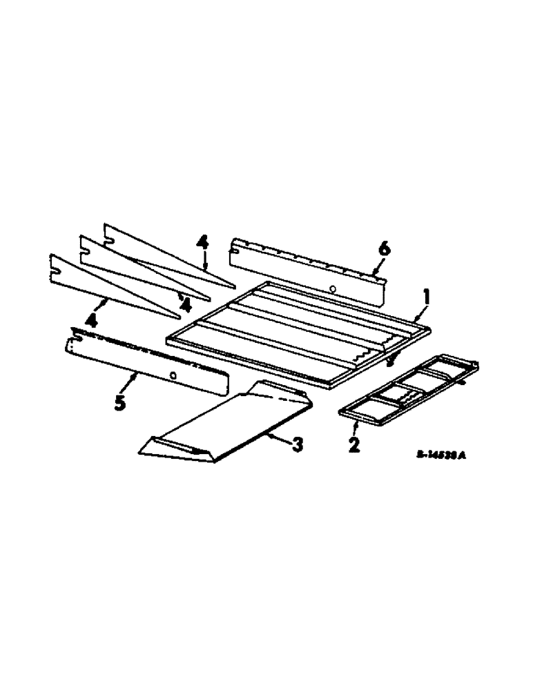 Схема запчастей Case IH 815 - (R-44) - SEPARATOR, CHAFFER SIEVE AND EXTENSIONS, SERIAL NO. 4688 AND BELOW Separation