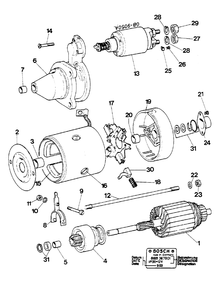 Схема запчастей Case IH 533 - (08-21) - STARTING MOTOR 433 - (130594-135113) E 533 - (222763-228625) E 633 - (289713-303031) E 733 - ( -4006 (06) - ELECTRICAL