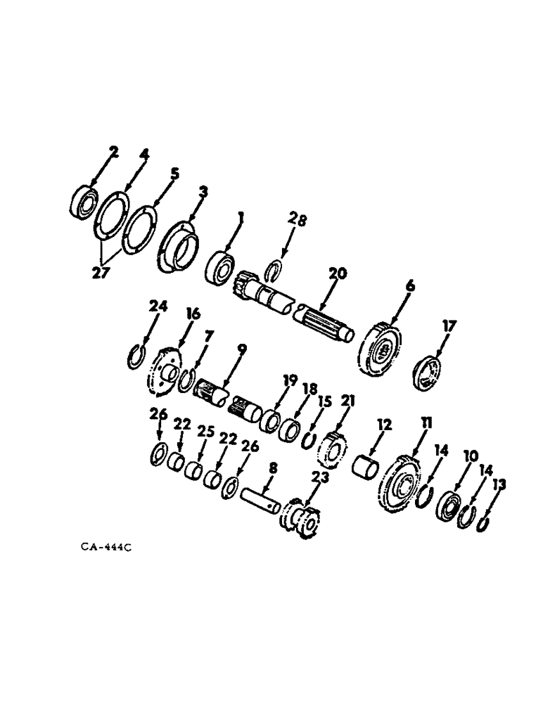 Схема запчастей Case IH 2500 - (07-18) - DRIVE TRAIN, RANGE TRANSMISSION IN REAR FRAME (04) - Drive Train