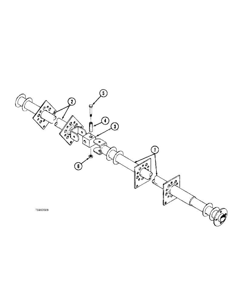 Схема запчастей Case IH 736 - (9-52) - BAT REEL SHAFTS, 736 WINDROWER ONLY (09) - CHASSIS