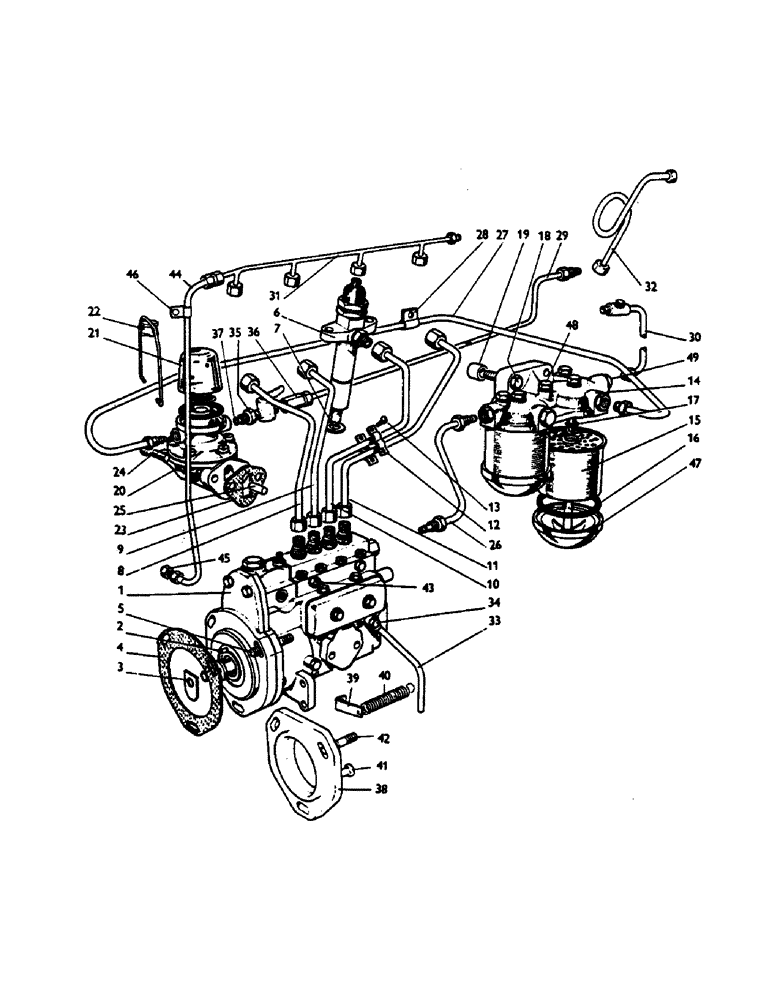 Схема запчастей Case IH 1212 - (A10) - ENGINE, INJECTION PUMP AND FUEL SYSTEM, 1210 AND 1212 TRACTORS (01) - ENGINE