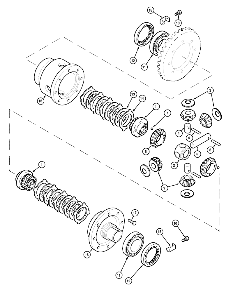 Схема запчастей Case IH MX100 - (05-19) - DIFFERENTIAL (05) - STEERING