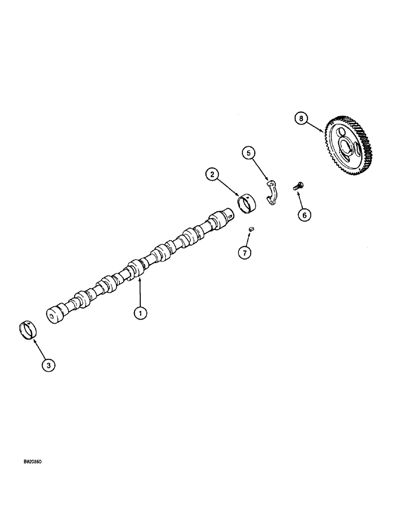 Схема запчастей Case IH 2022 - (2-58) - CAMSHAFT, 6TA-590 ENGINE (01) - ENGINE